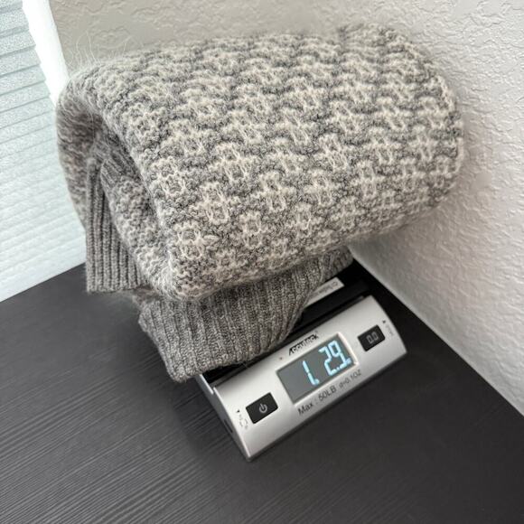 Loft Gray Wool Blend Open Front Knit Cardigan Women's Size Medium FLAWED - Picture 13 of 13